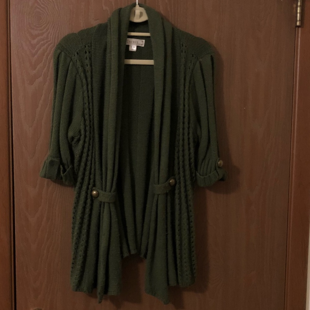 Decree Open Front Knitted Cardigan Blazer